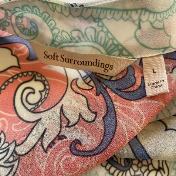 Soft Surroundings Colorful Paisley Open Cardigan - Picture 3 of 6